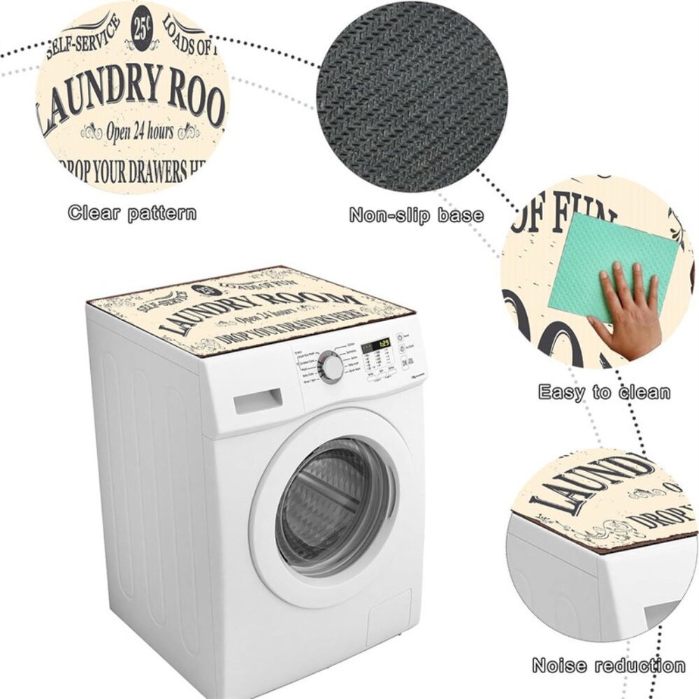 Washer & Dryer Top Cover Non-slip Dust-proof Protector Mat  23.6" x 19.7" - Picture 6 of 6
